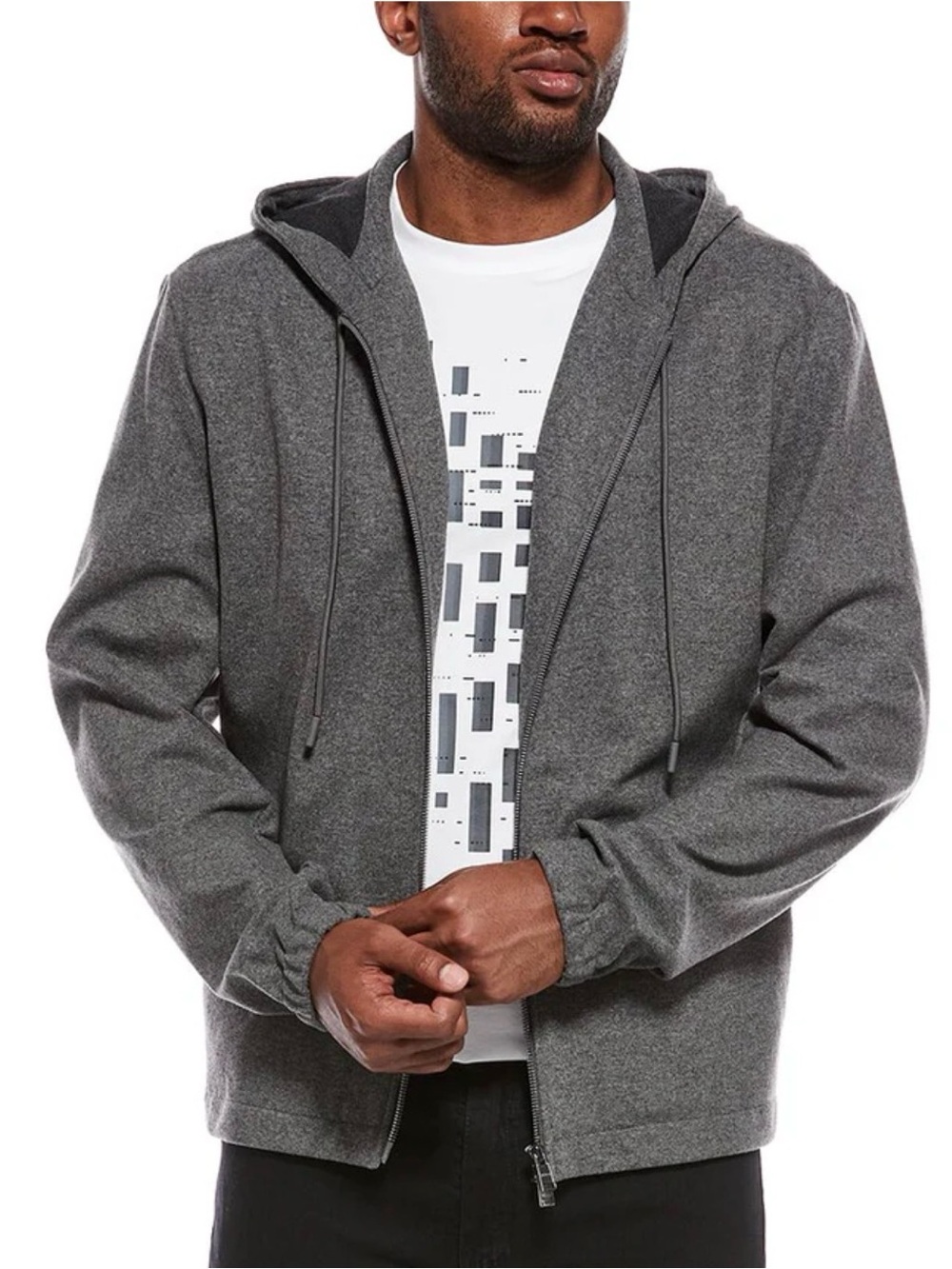 BOSS HUGO BOSS HANRY HOODED WOOL BLEND JACKET. SIZE 44R . NEW !!!